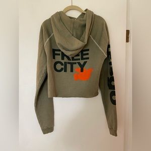Freecity olive green hoodie READ DESCRIPTION